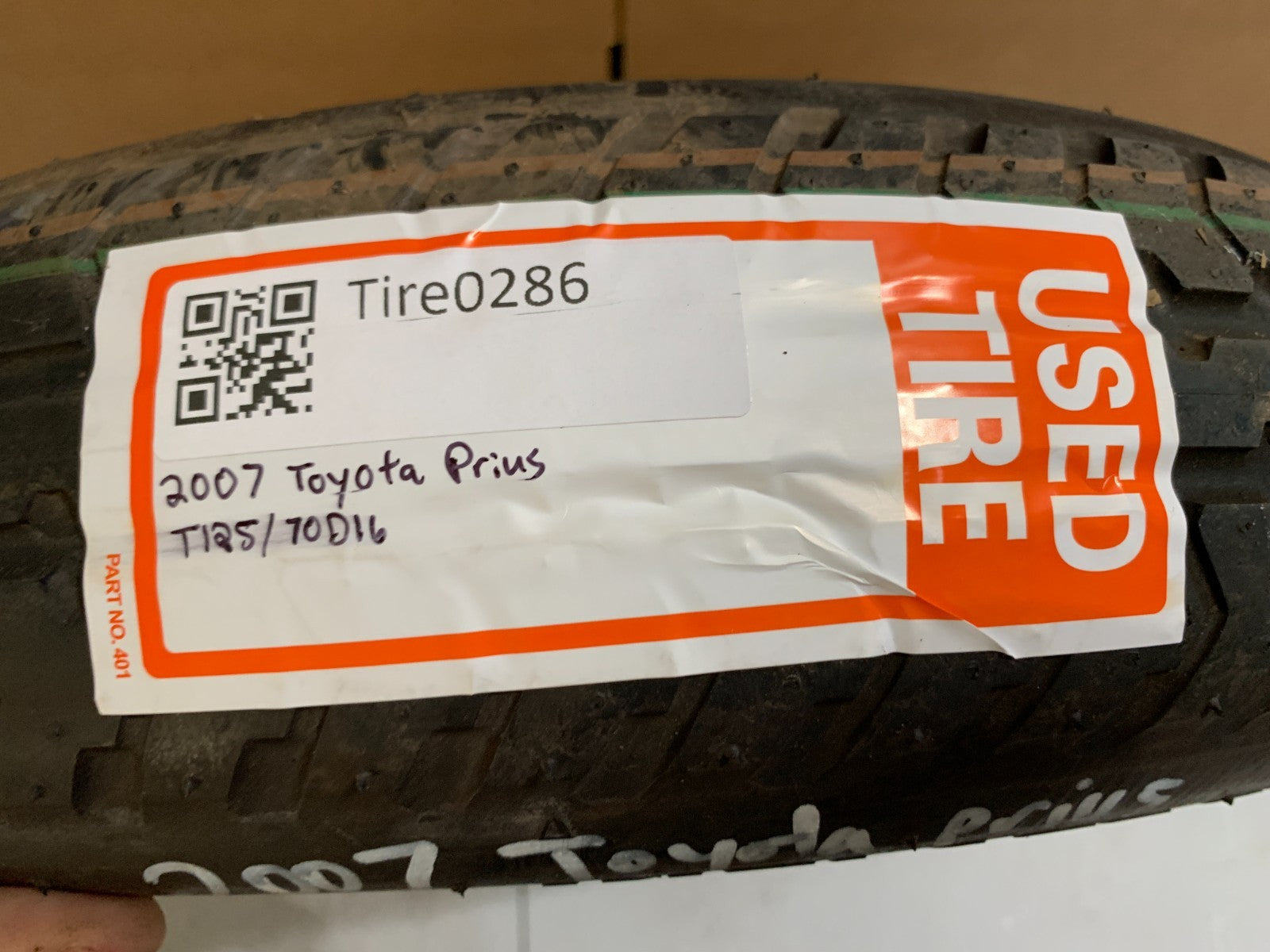2004-2011 Toyota Prius 16" Spare Tire Compact Donut T125/70D16