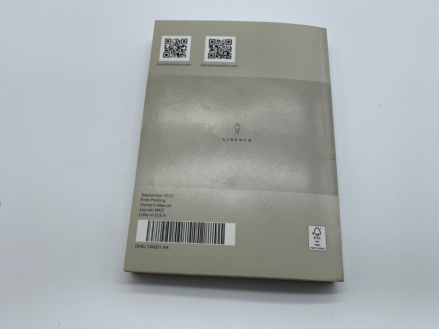 2013 Lincoln MKZ Owners Manual Set with Case OEM B03B04013