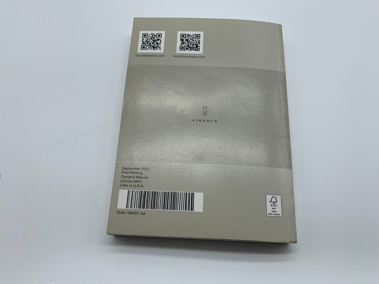 2013 Lincoln MKZ Owners Manual Set with Case OEM B03B04013