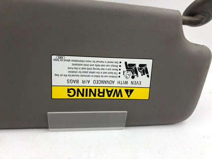 2012-2015 Honda Civic Driver Sun Visor Sunvisor Gray OEM E02B62002