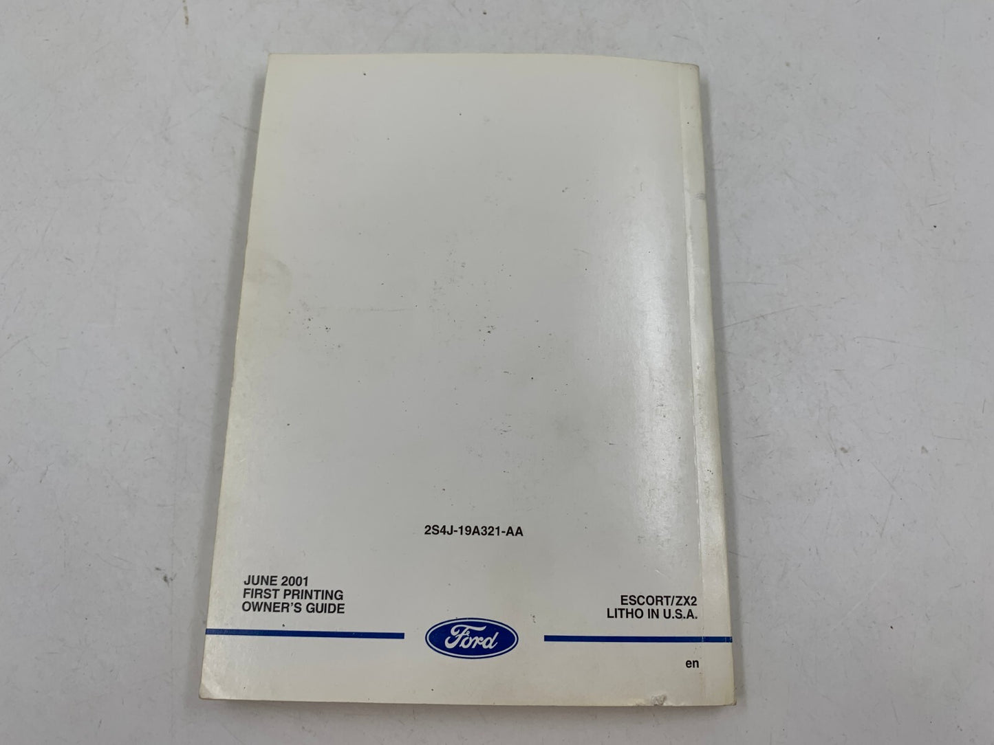 2002 Ford Escort Owners Manual Set with Case OEM C01B36012