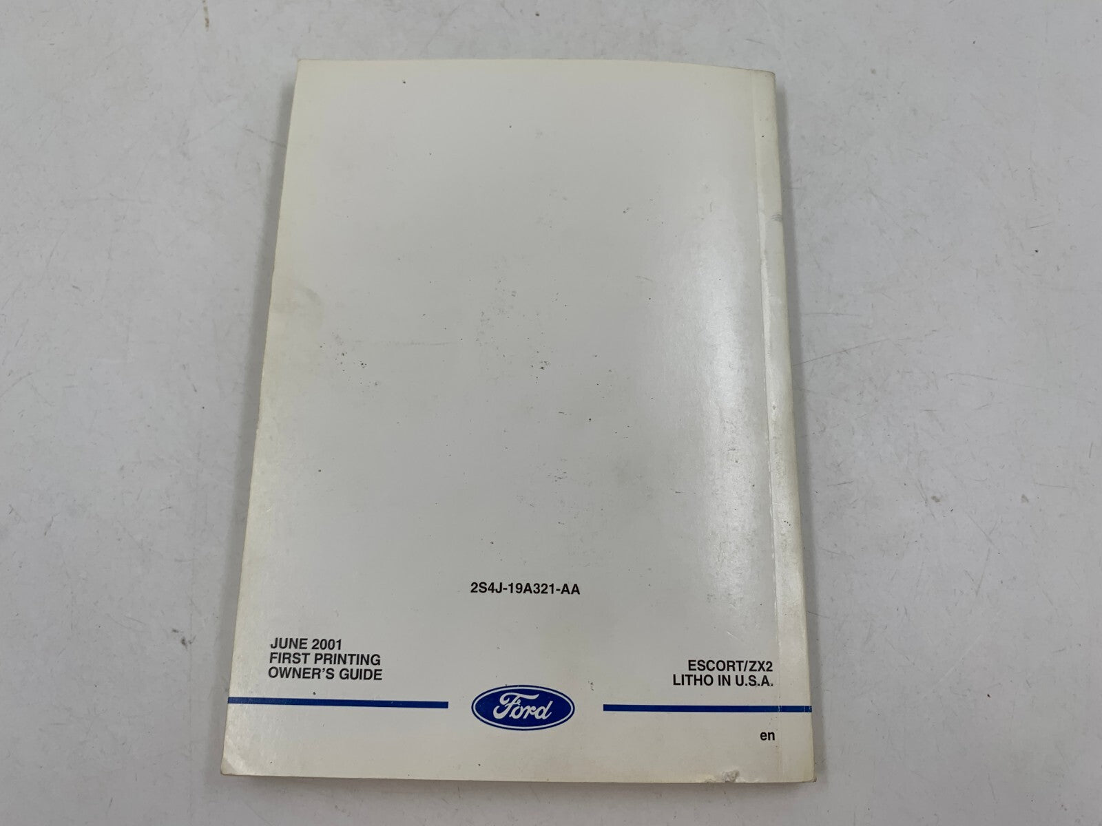 2002 Ford Escort Owners Manual Set with Case OEM C01B36012