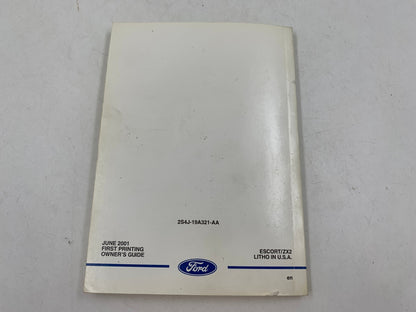 2002 Ford Escort Owners Manual Set with Case OEM C01B36012