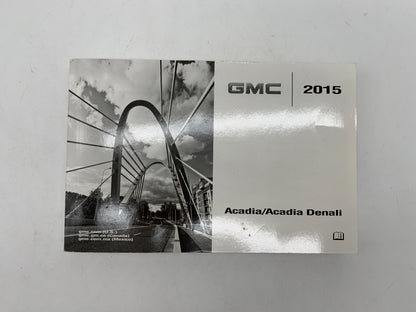 2015 GMC Acadia Denali Owners Manual Set OEM D01B66018