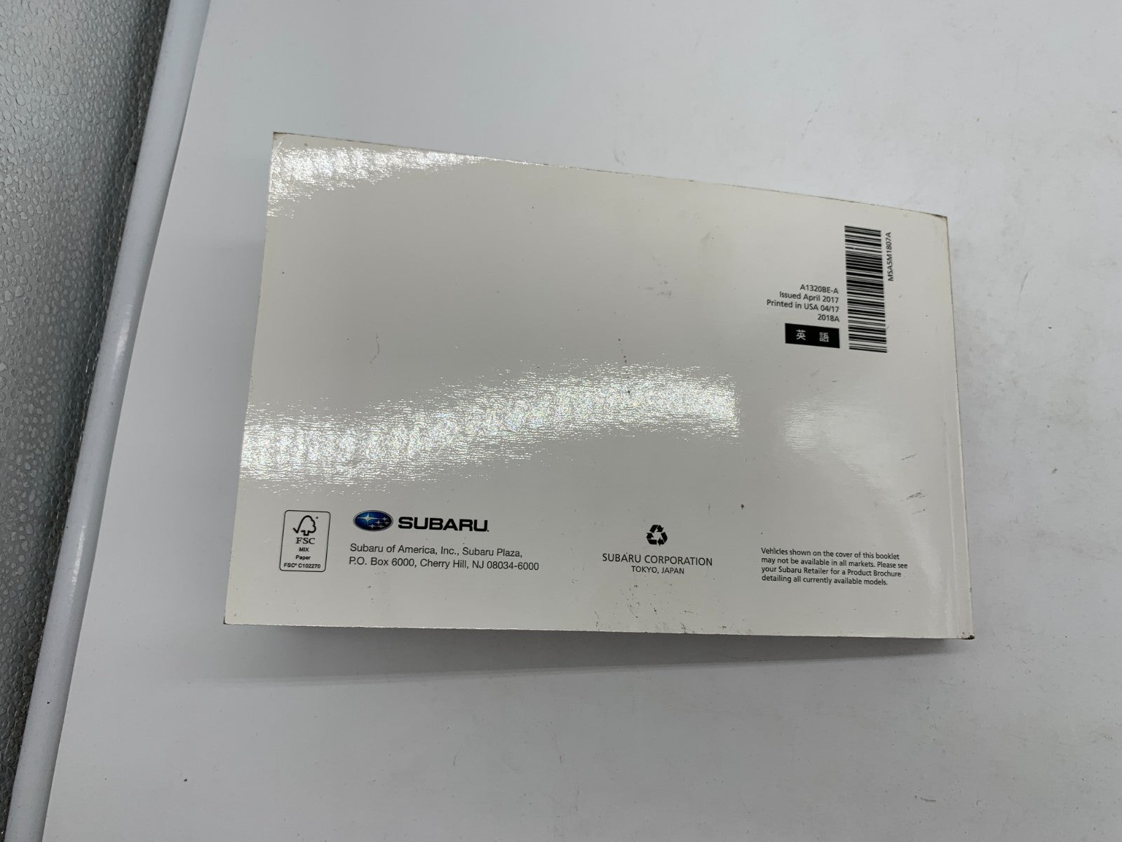 2018 Subaru Crosstrek Owners Manual OEM