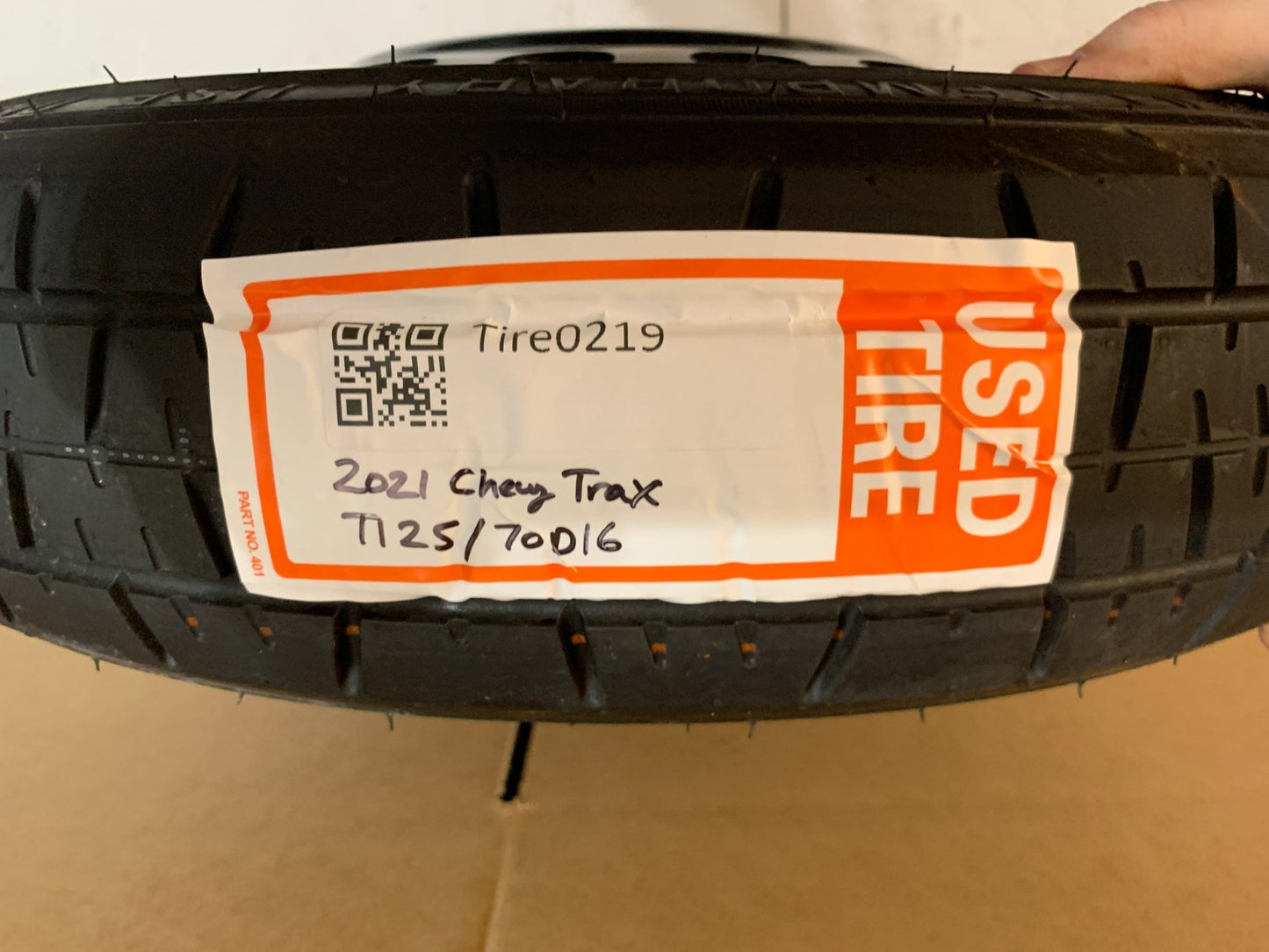 2013-2023 Chevrolet Trax 16" Spare Tire Wheel Compact Donut T125/70D16