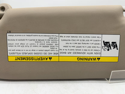 2010-2013 Suzuki Kizashi Passenger Sun Visor Illumination Tan OEM A03B12004