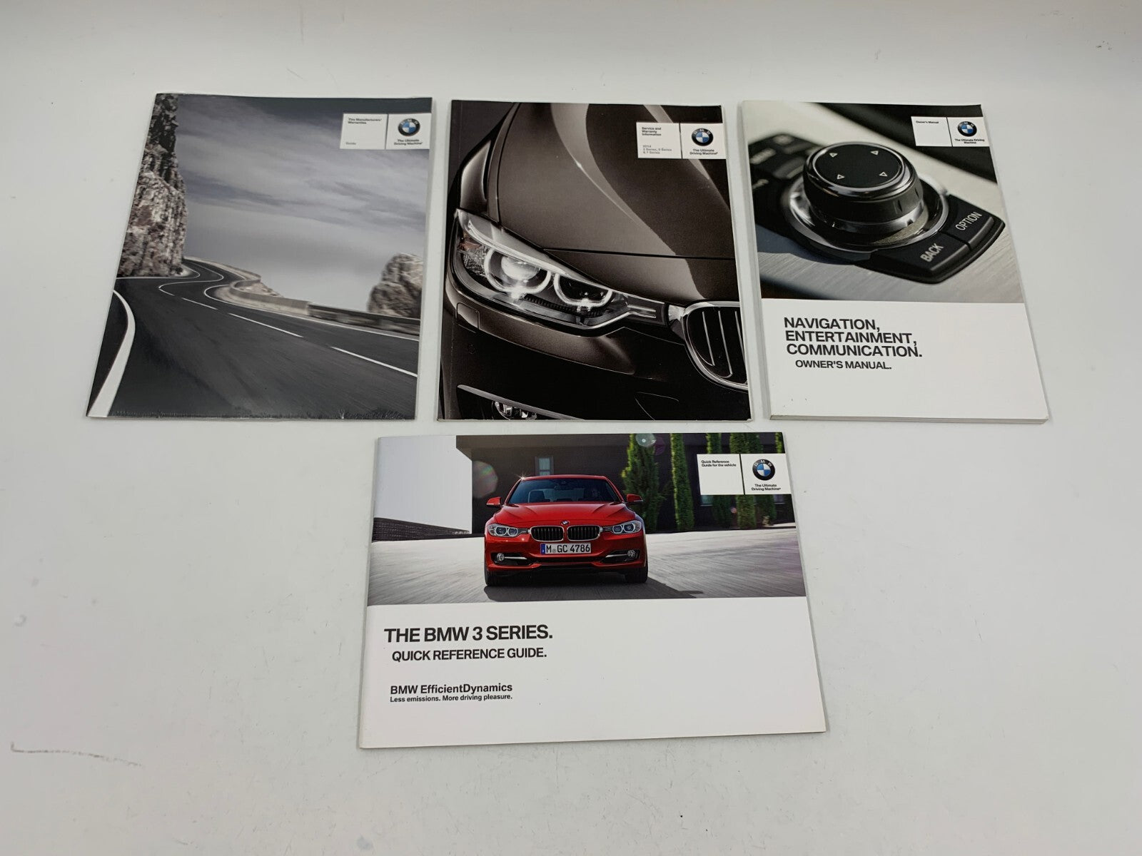 2014 BMW 3 Series Sedan Owners Manual Set with Case OEM A03B38055
