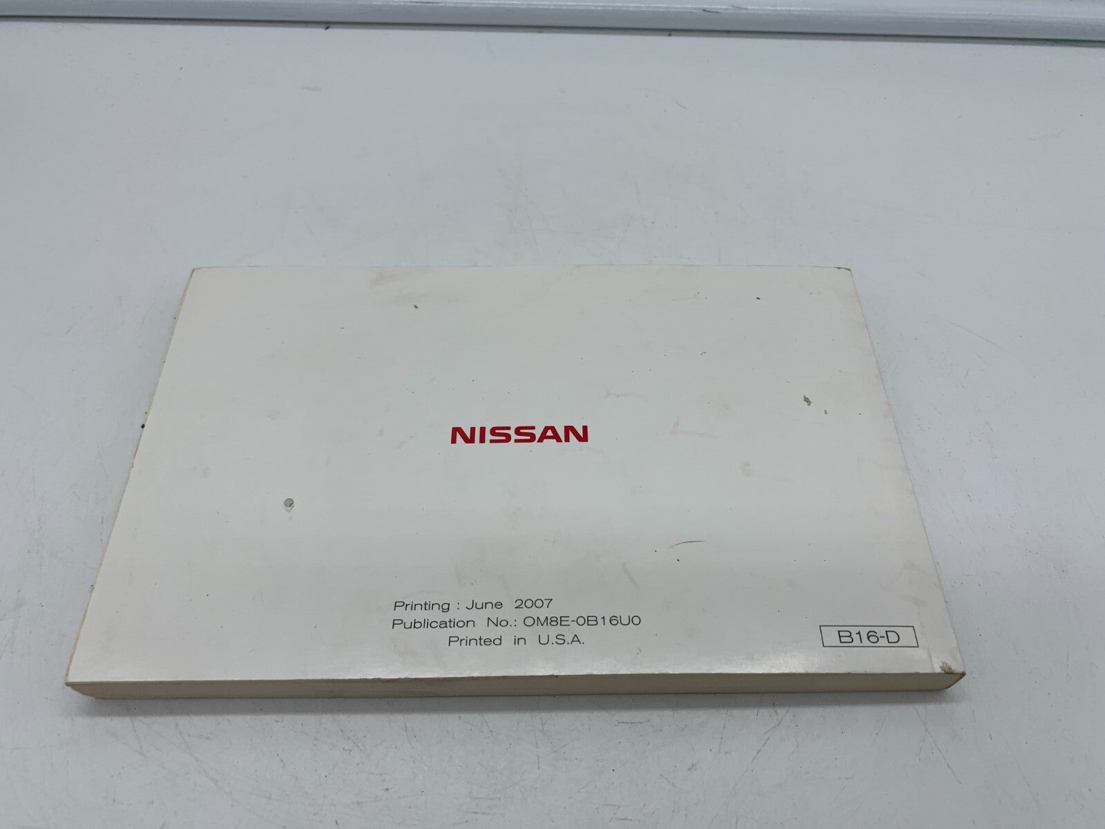 2008 Nissan Sentra Owners Manual OEM E02B64009