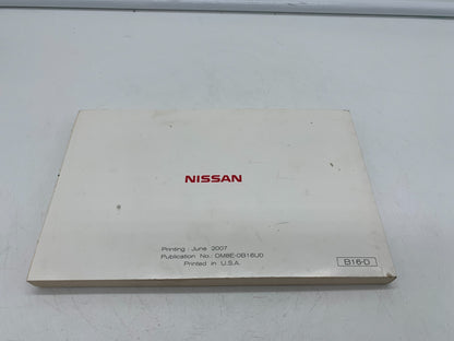 2008 Nissan Sentra Owners Manual OEM E02B64009