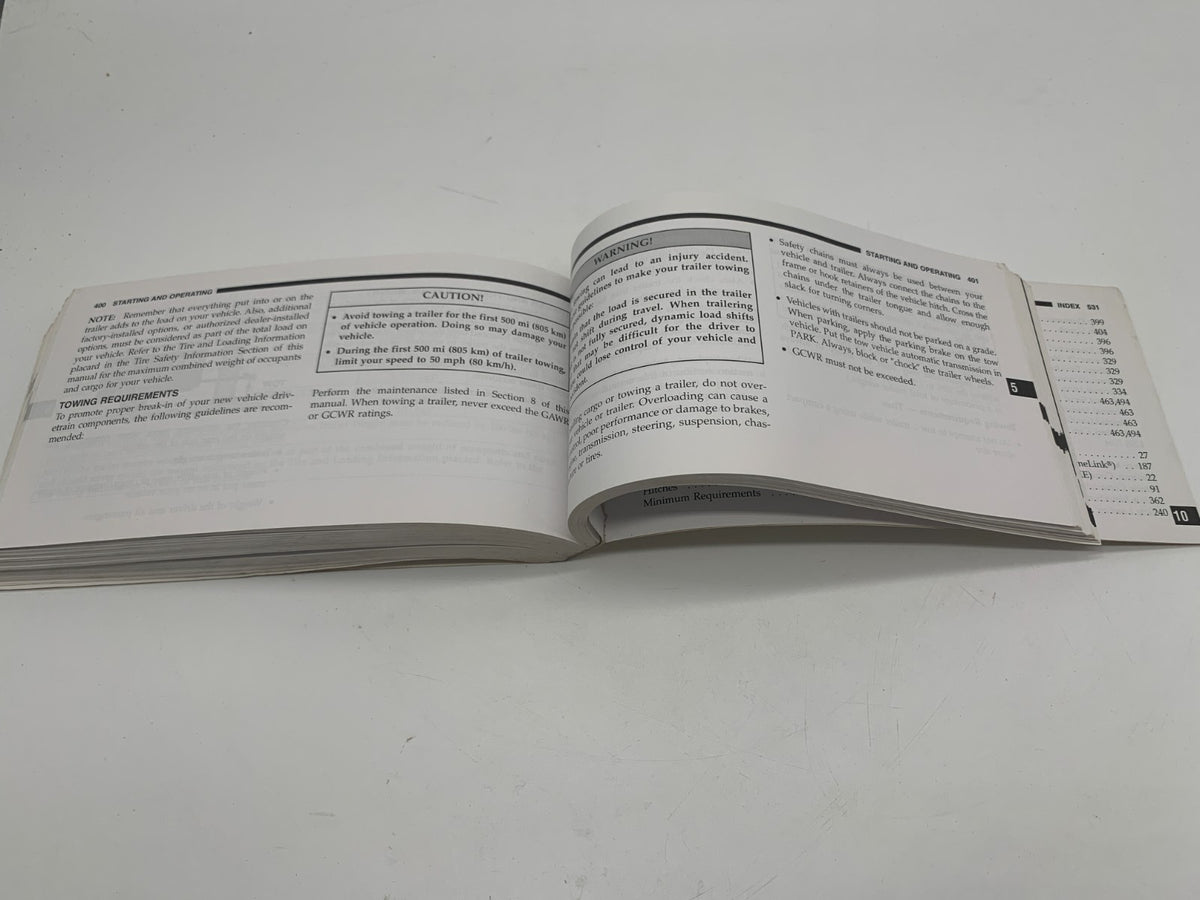 2008 Chrysler Town & Country Owners Manual OEM A02B44058