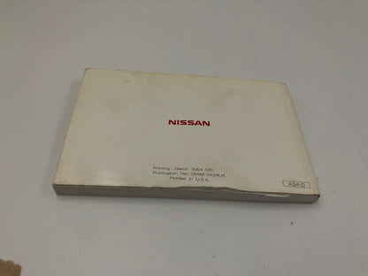2004 Nissan Maxima Owners Manual Set with Case OEM I03B46005