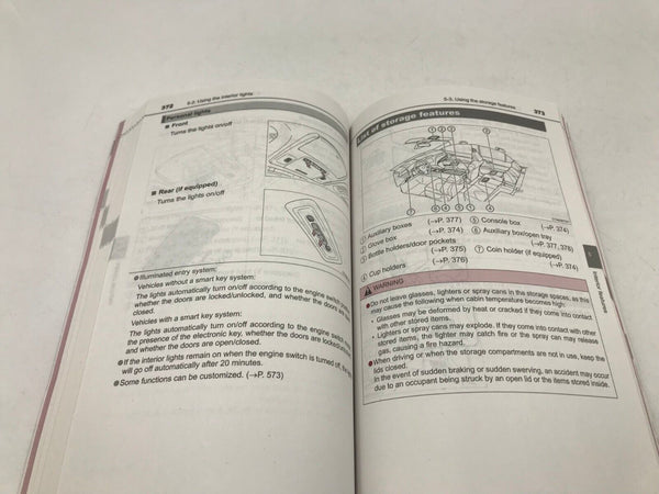 2018 Toyota Camry Owners Manual Handbook OEM J03B14012