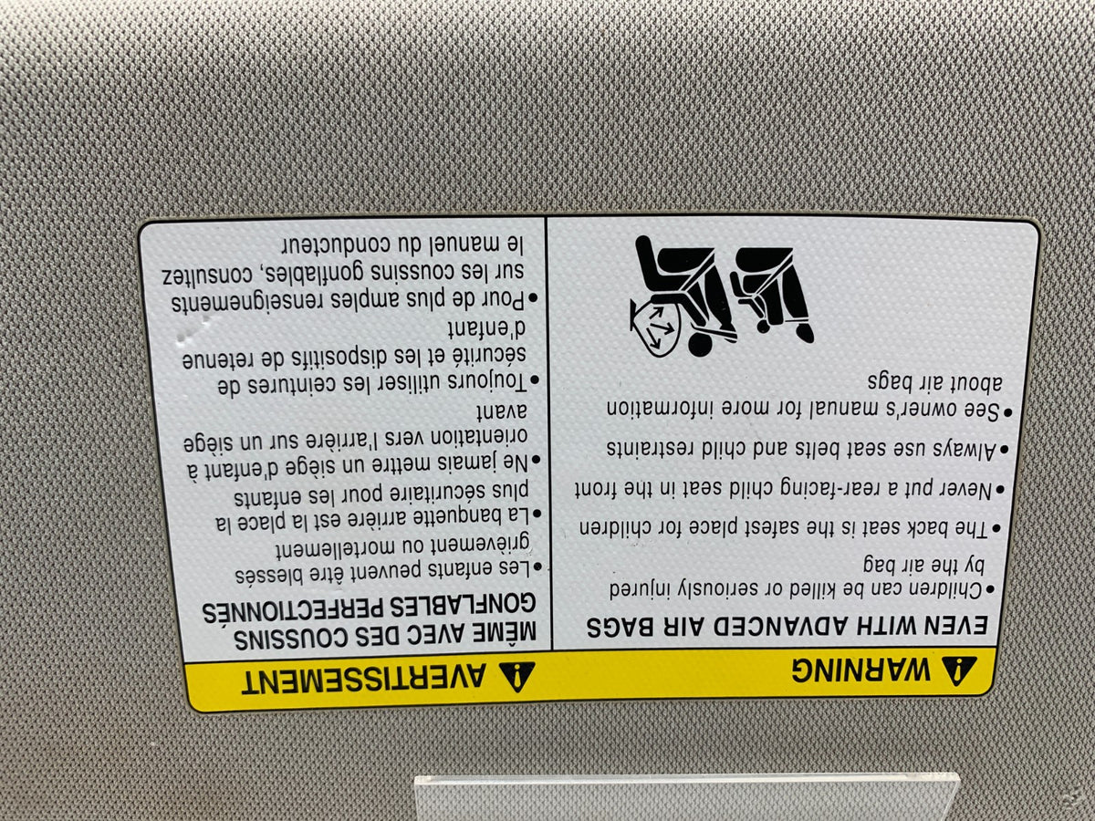 2011-2013 Infiniti M37 Passenger Sun Visor Illuminated Gray OEM A02B48067