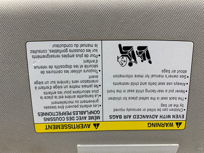 2011-2013 Infiniti M37 Passenger Sun Visor Illuminated Gray OEM A02B48067