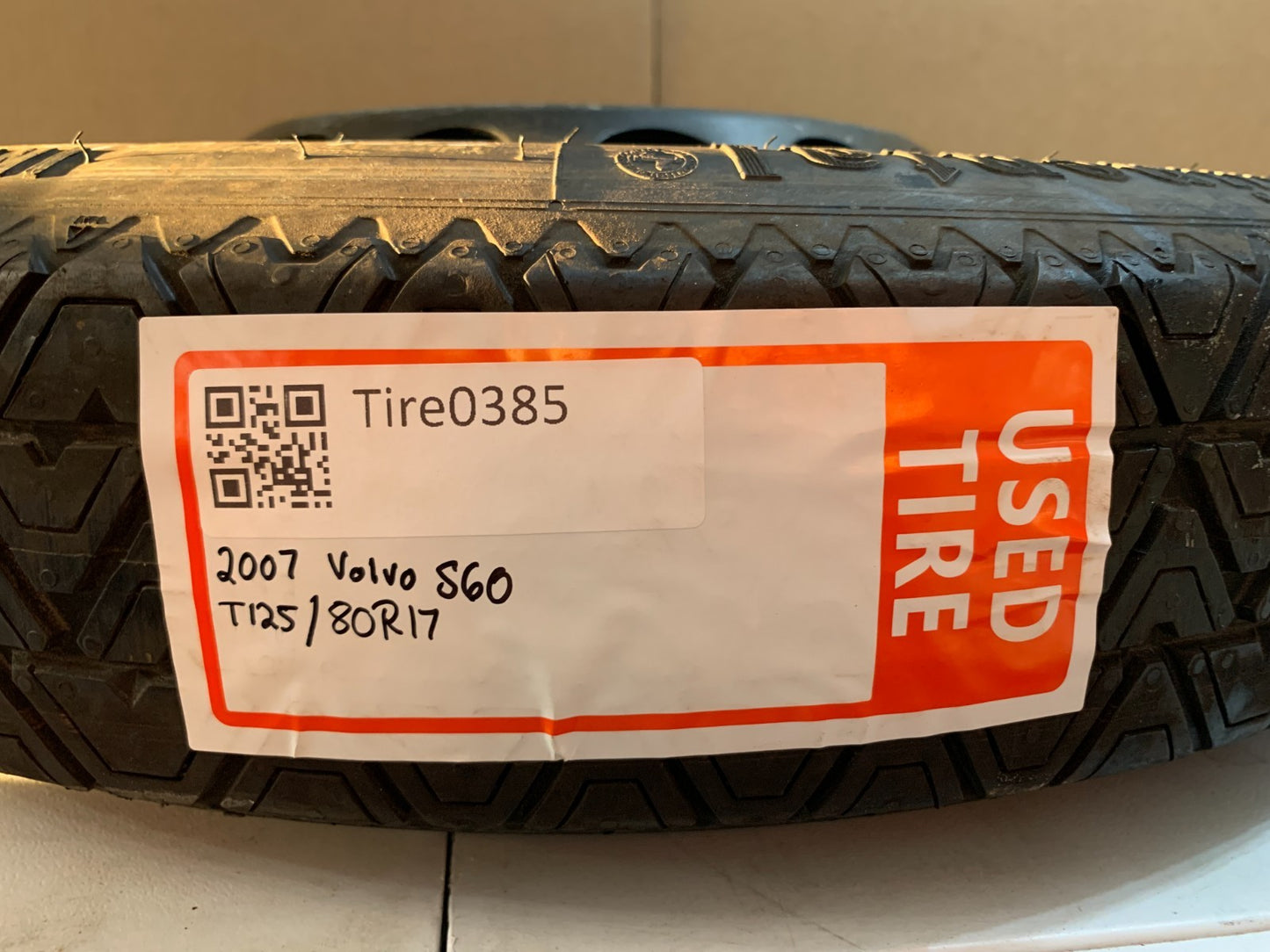 2007-2010 Volvo S60 S 60 17" Spare Tire Compact Donut T125/80R17