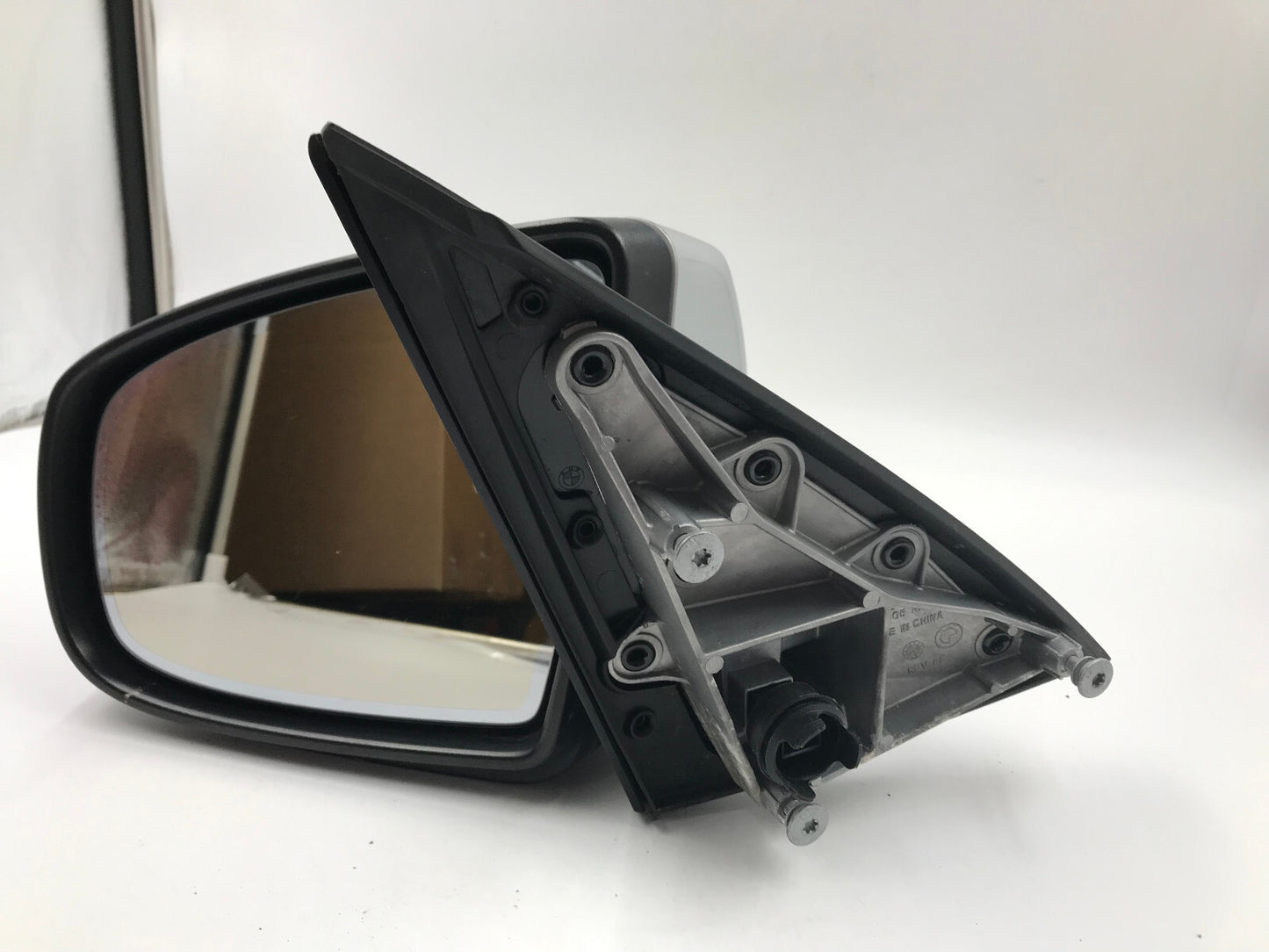 2007-2010 BMW X5 Driver Side View Power Door Mirror Silver OEM C04B60003