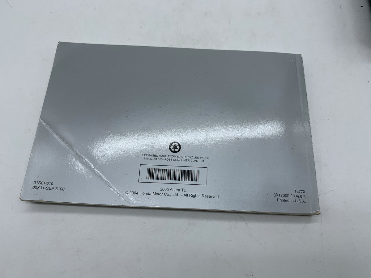 2005 Acura TL Owners Manual Set with Case OEM R01B18015