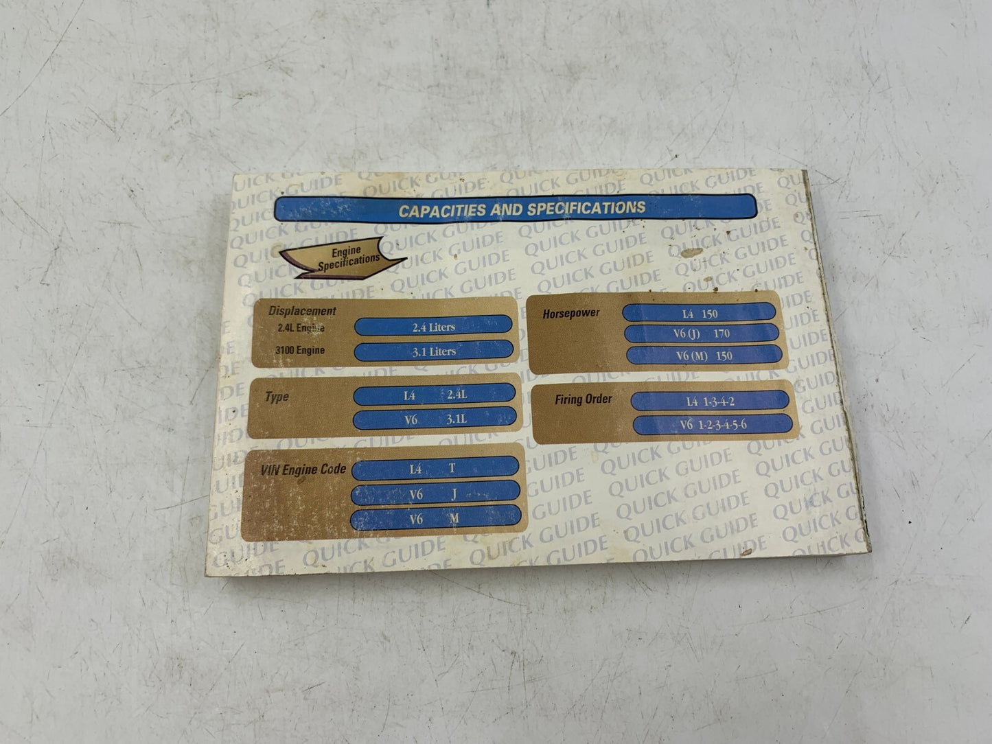 1999 Chevrolet Malibu Owners Manual OEM B03B31034
