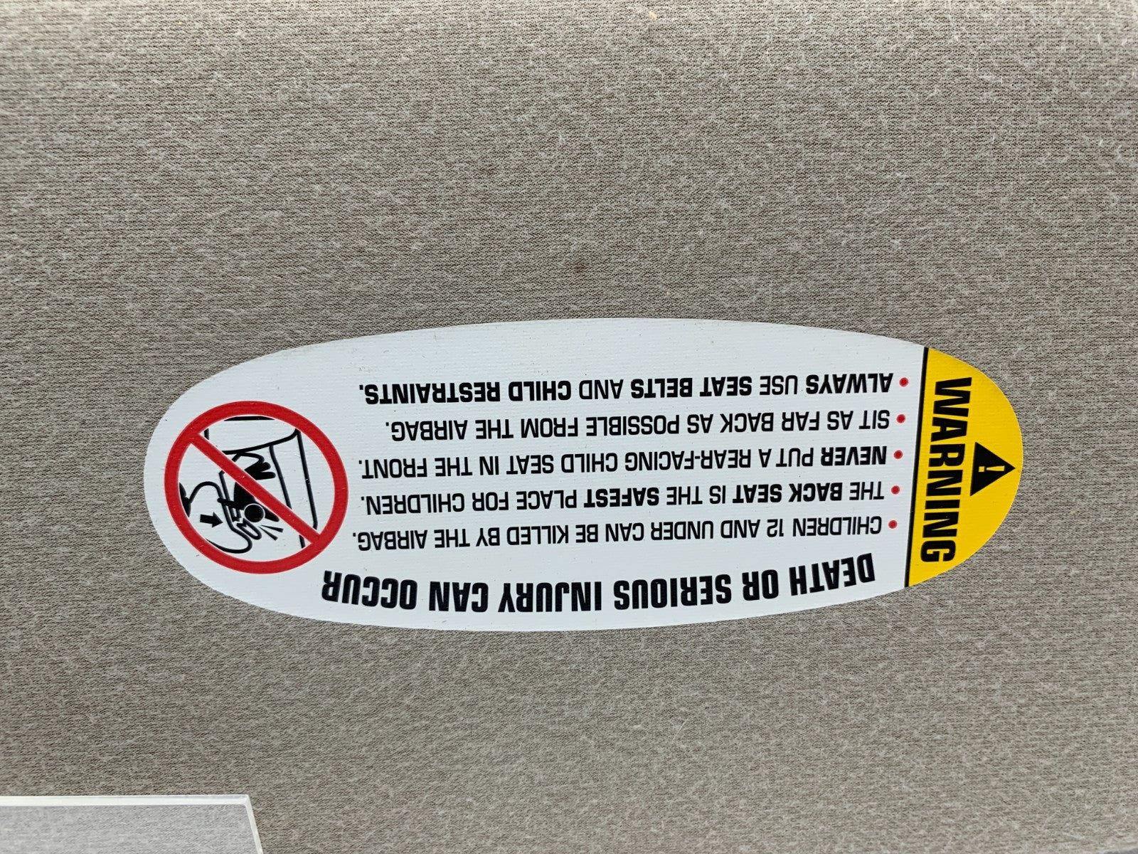 2002 Chrysler PT Cruiser Passenger Sun Visor Gray Illuminated OEM A01B41012