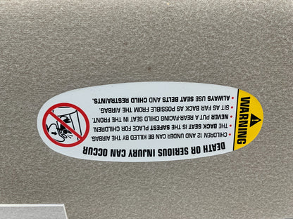 2002 Chrysler PT Cruiser Passenger Sun Visor Gray Illuminated OEM A01B41012