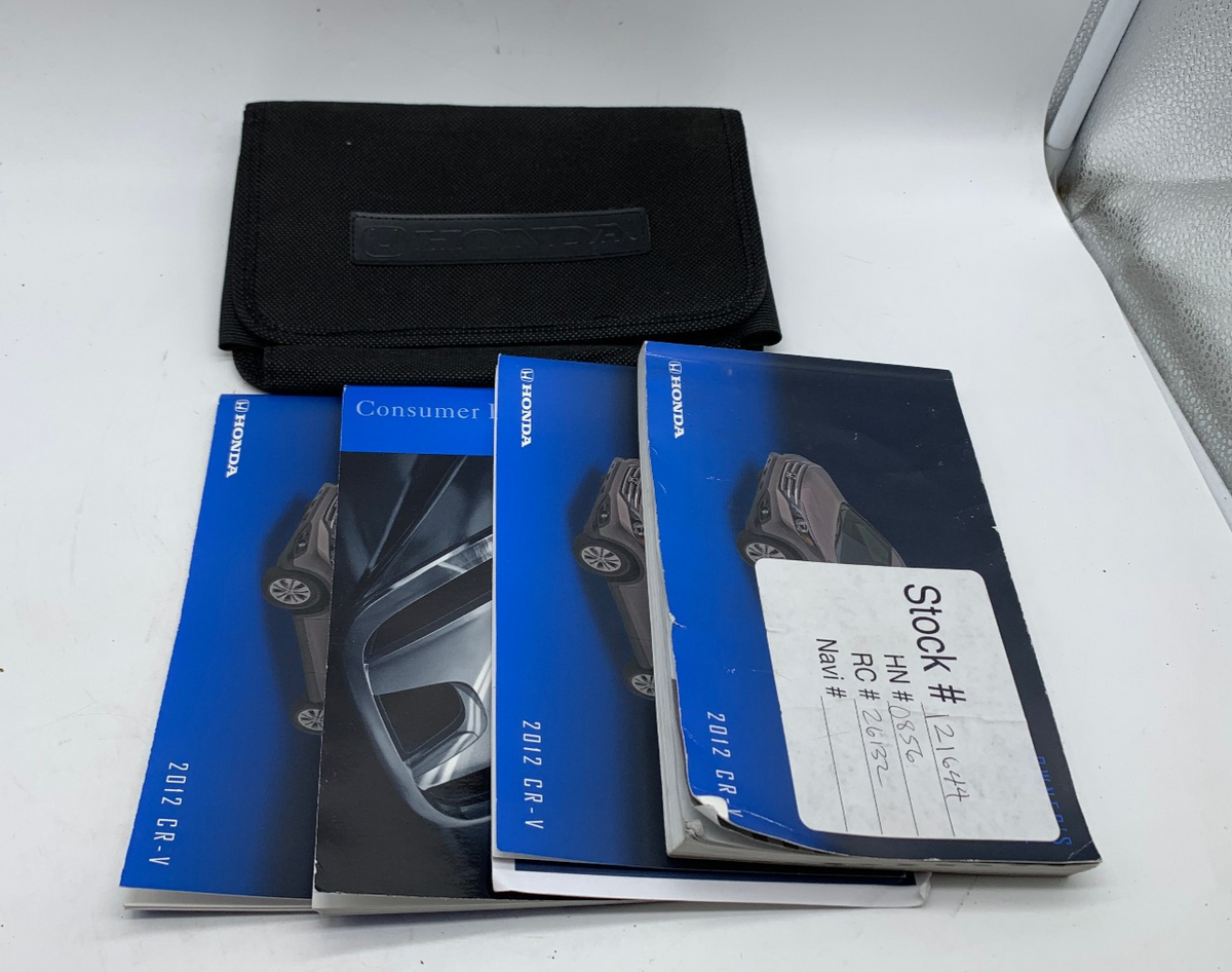 2012 Honda CRV CR-V Owners Manual Set with Case OEM R01B24015