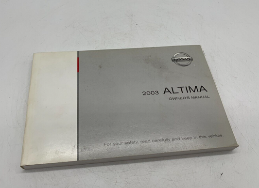 2003 Nissan Altima Owners Manual OEM B02B39011