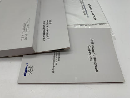 2016 Hyundai Sonata Owners Manual Set with Case OEM