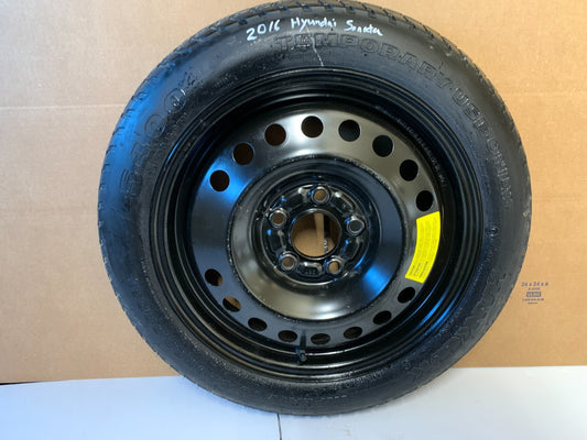 2015-2025 Hyundai Sonata 16" Spare Tire Wheel Compact Donut T125/80D16 Hankook
