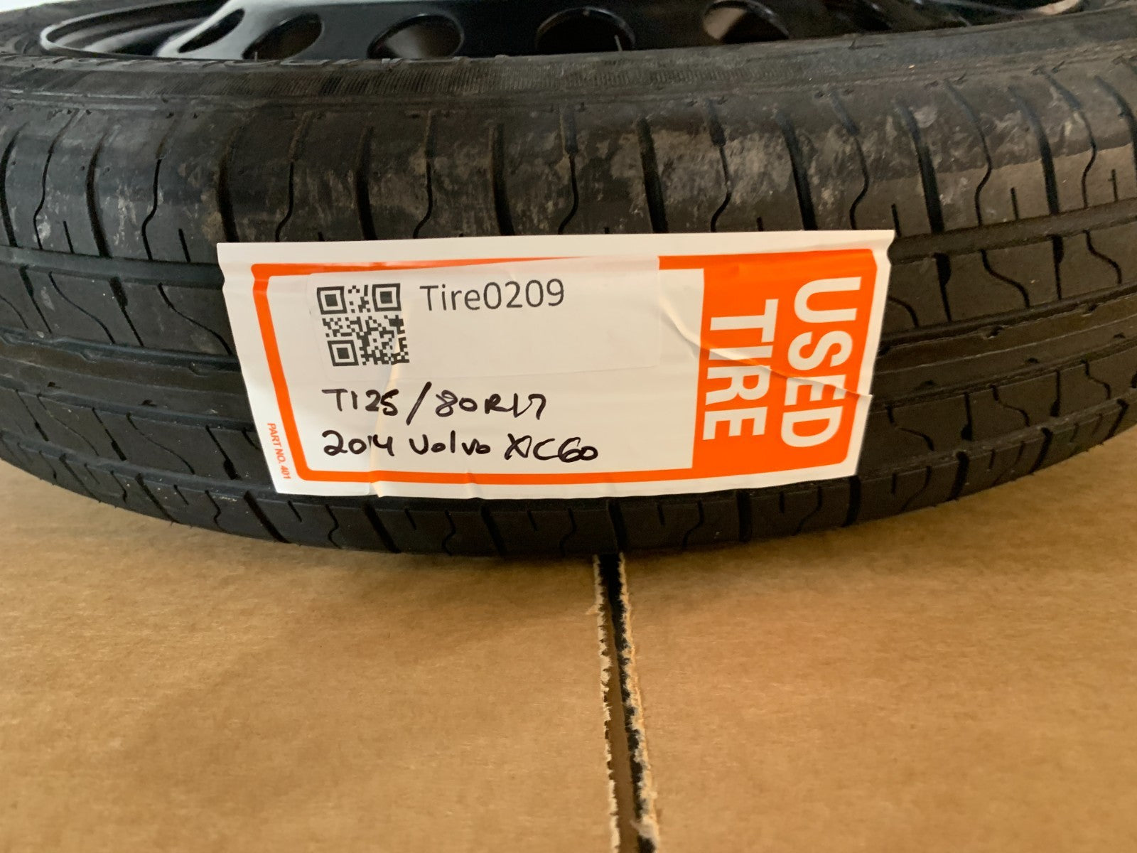 2010-2017 Volvo XC60 XC 60 17" Spare Tire with Jack Kit Compact Donut T125/80R17