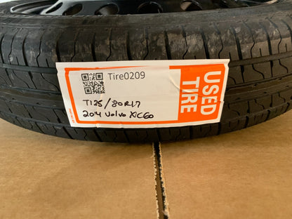 2010-2017 Volvo XC60 XC 60 17" Spare Tire with Jack Kit Compact Donut T125/80R17