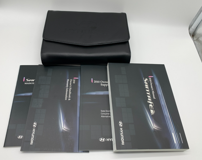 2010 Hyundai Santa FE Owners Manual Set with Case OEM B04B49013