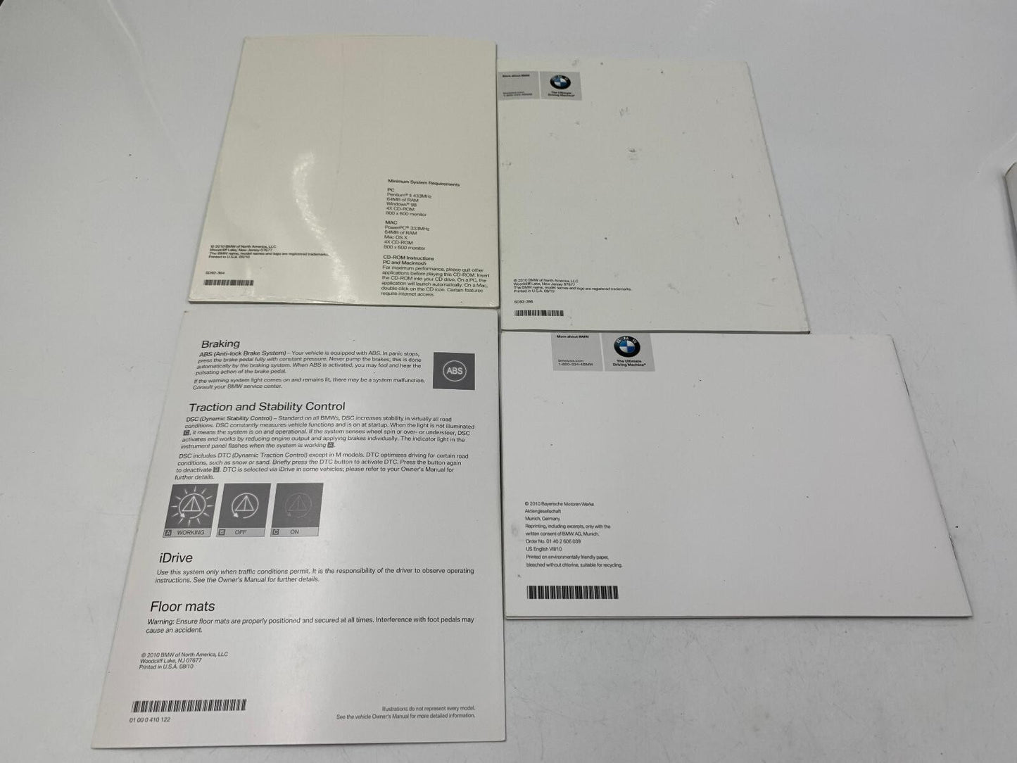 2011 BMW 550i Sedan Owners Manual Set with Case OEM D02B08045
