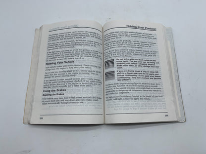 1995 Ford Contour Owners Manual OEM A02B37013