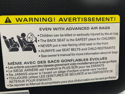 2012-2013 Audi A5 Driver Sun Visor Gray OEM C01B40005