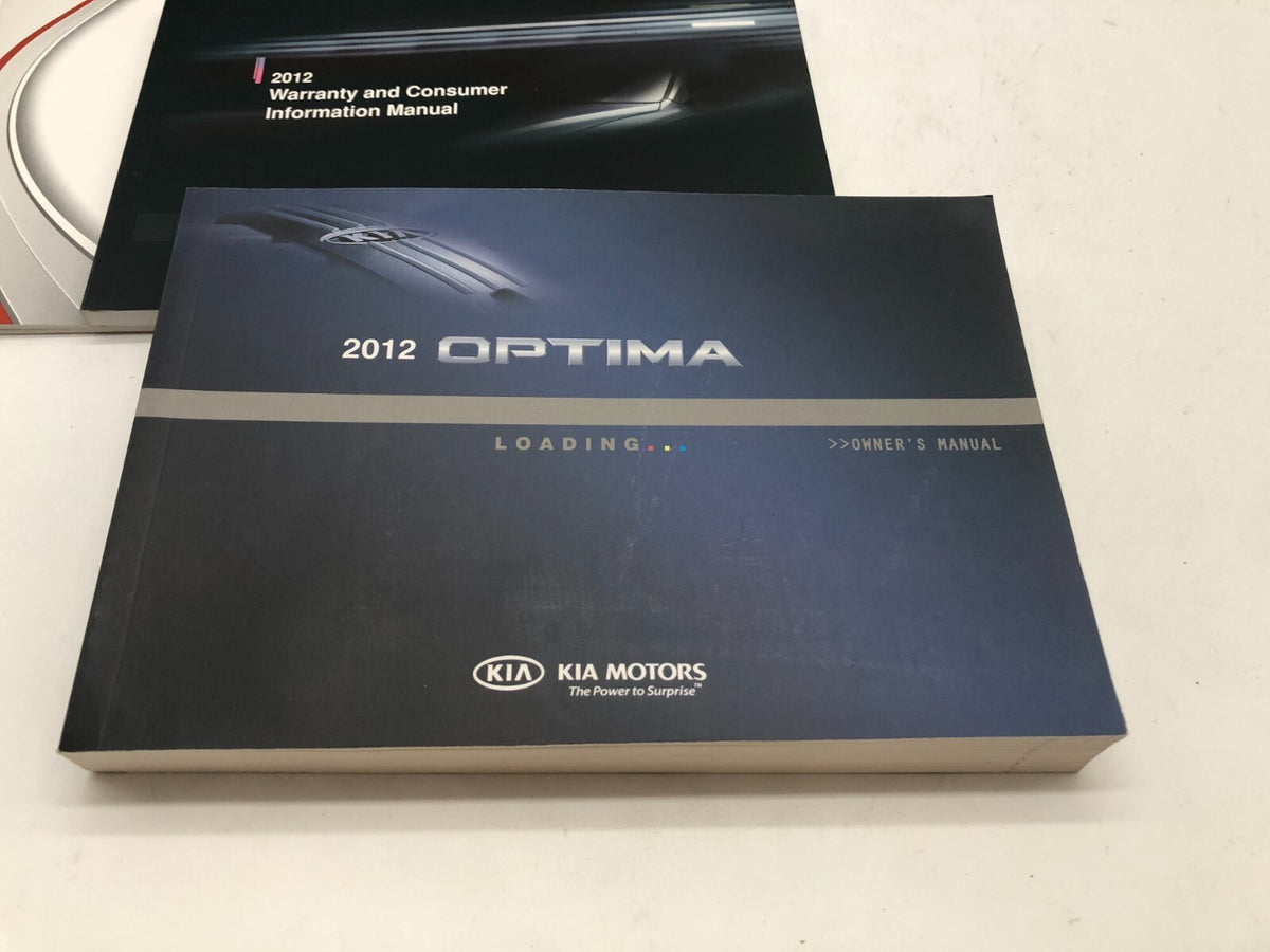 2012 Kia Optima Owners Manual Set with Case OEM R01B40014