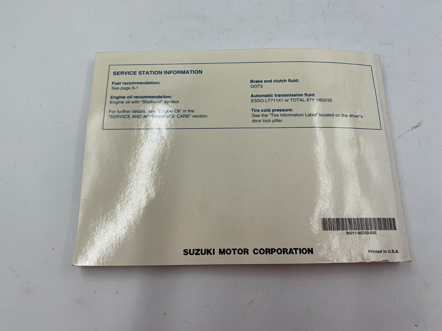 2004 Suzuki Forenza Owners Manual Set with Case B02B22041