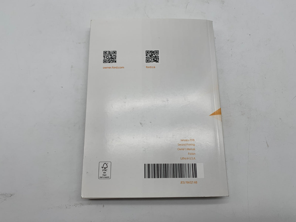 2018 Ford Fusion Owners Manual Set with Case OEM A04B08022
