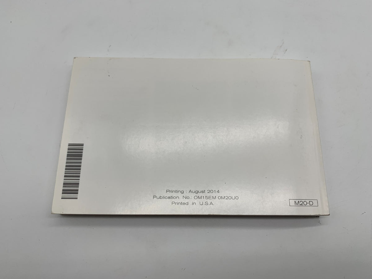 2015 Nissan NV200 Owners Manual with Case OEM C01B49005