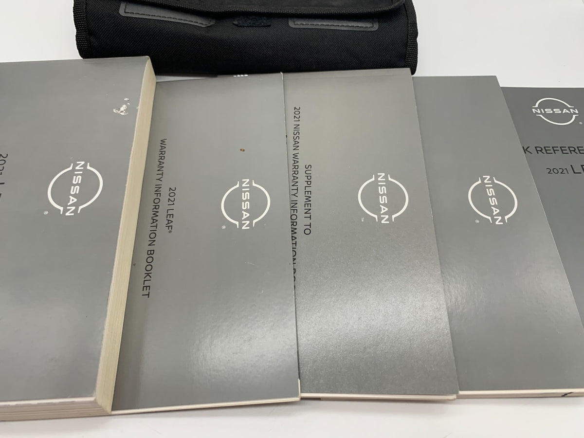 2021 Nissan Leaf Owners Manual Set with Case OEM D01B12059