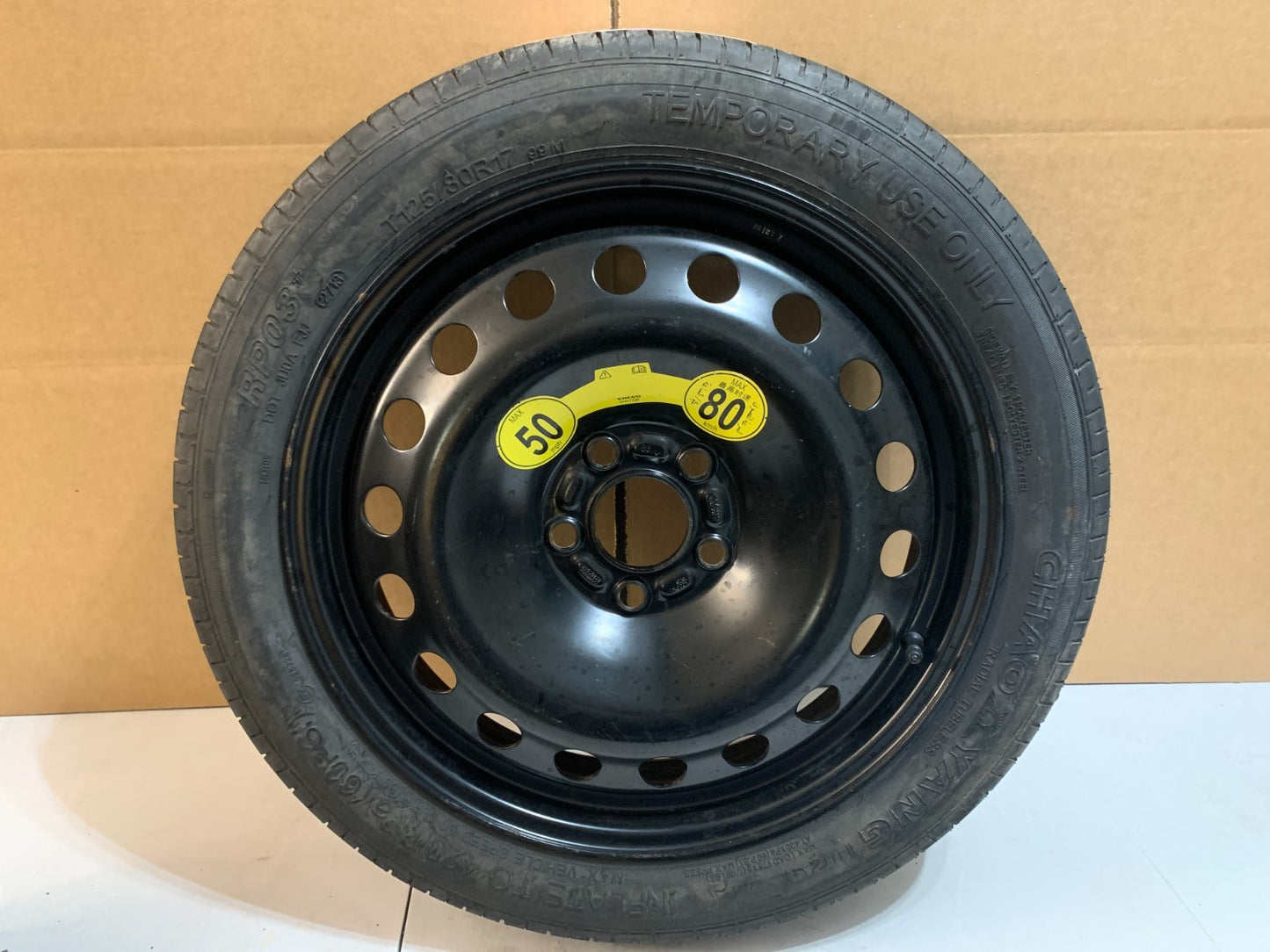 2010-2017 Volvo XC60 XC 60 17" Spare Tire with Jack Kit Compact Donut T125/80R17
