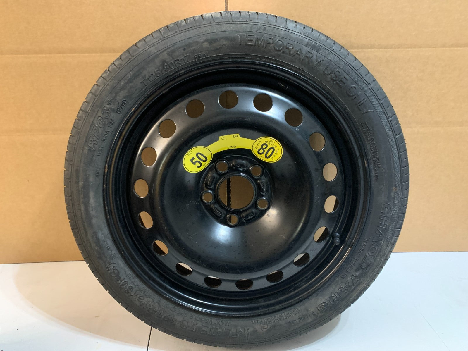 2010-2017 Volvo XC60 XC 60 17" Spare Tire with Jack Kit Compact Donut T125/80R17