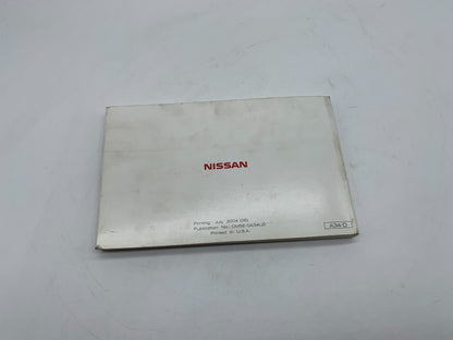 2005 Nissan Maxima Owners Manual with Case OEM C03B66005