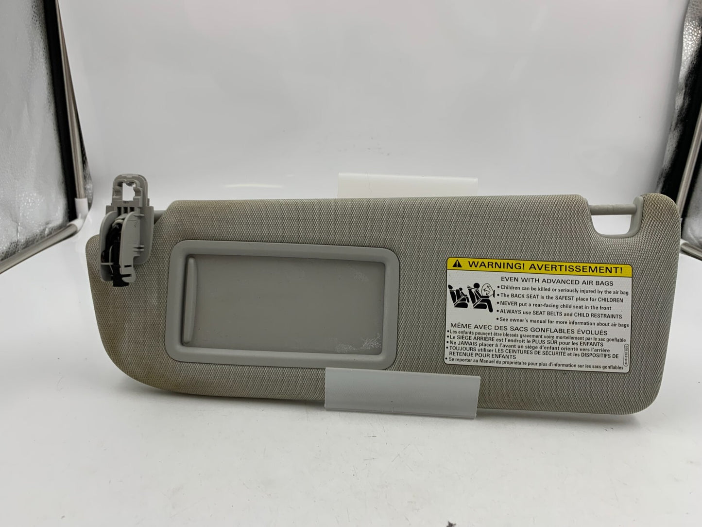 2013-2017 Audi A6 Driver Sun Visor Illuminated Gray OEM E02B21054