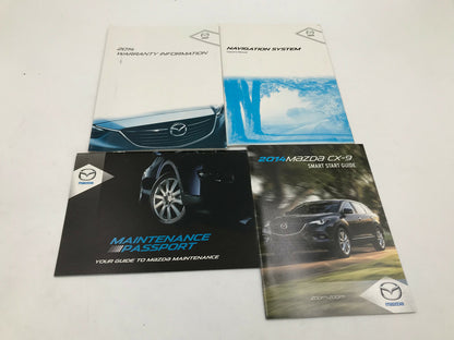2014 Mazda CX-9 CX9 Owners Manual Set with Case OEM B02B18040