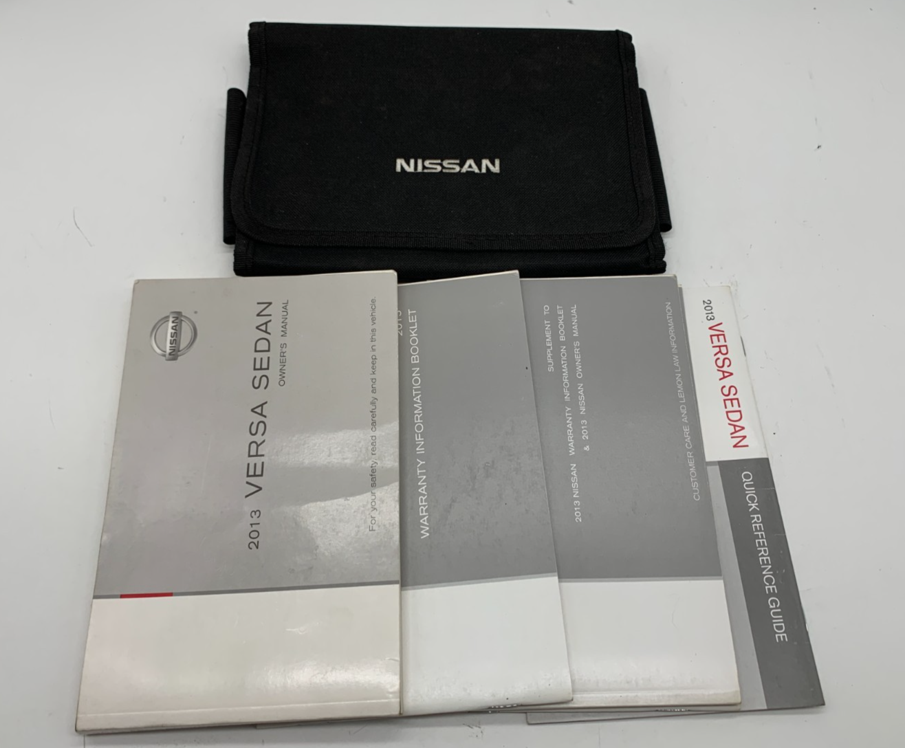 2013 Nissan Versa Sedan Owners Manual Set with Case OEM