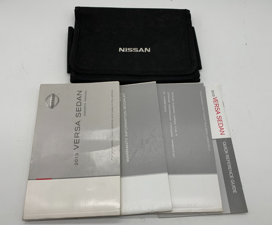 2013 Nissan Versa Sedan Owners Manual Set with Case OEM