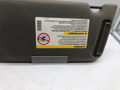 2000-2005 Chevrolet Impala Passenger Sun Visor Gray OEM