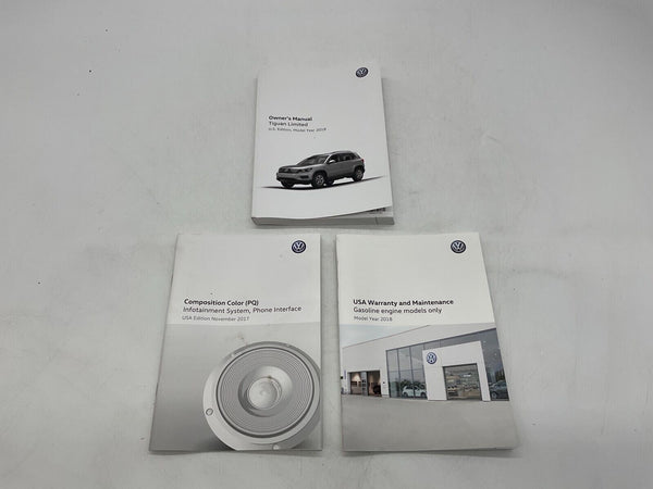 2018 Volkswagen Tiguan Owners Manual Set with Case OEM B01B03025