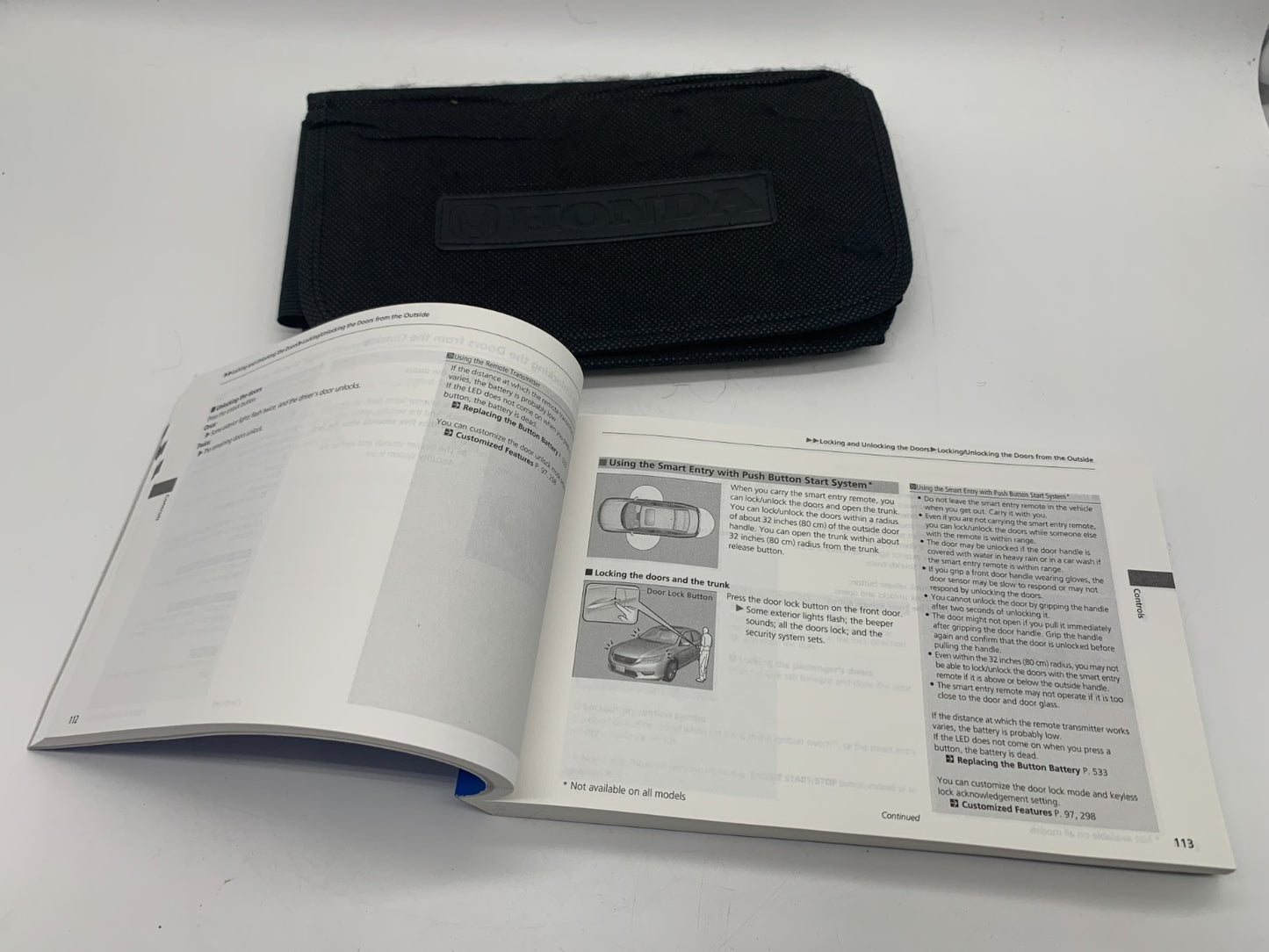 2015 Honda Accord Sedan Owners Manual Set with Case OEM A01B24024